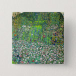 Badge Carré 5 Cm Gustav Klimt - Paysage horticole et sommet d'une c<br><div class="desc">Paysage horticole à sommet de colline - Gustav Klimt,  Huile sur toile,  1916</div>