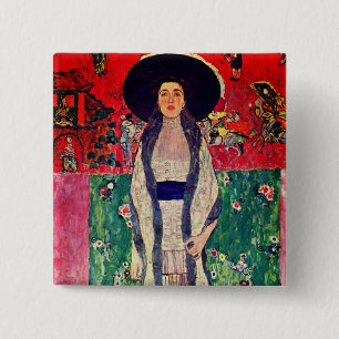 Badge Carré 5 Cm Gustav Klimt Portrait d'Adele Bloch-Bauer II