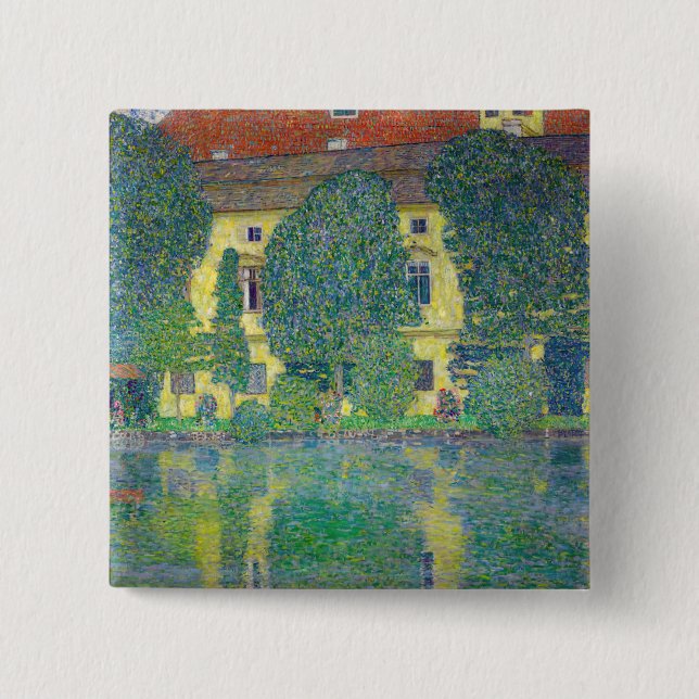Badge Carré 5 Cm Gustav Klimt - Schloss Kammer am Attersee III (Devant)