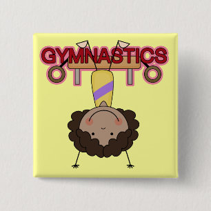 Badge Carré 5 Cm GYMNASTIQUE - appuis renversés de fille