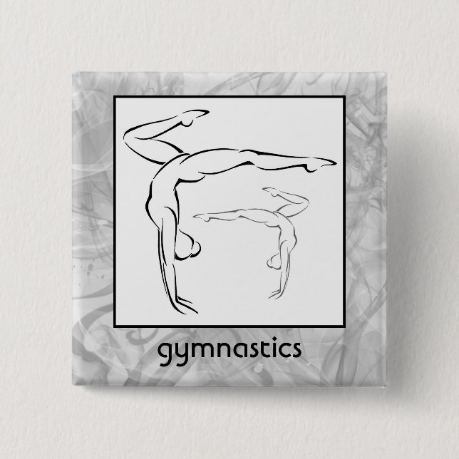 Badge Carré 5 Cm Gymnastique II (Devant)