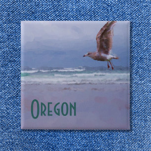 Badge Carré 5 Cm Gypsy numérique de la mer Photo Art aquarelle
