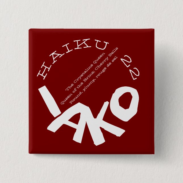 BADGE CARRÉ 5 CM HAIKU 22 (Devant)