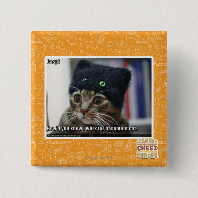 Badge Carré 5 Cm Halètement ! (Devant)