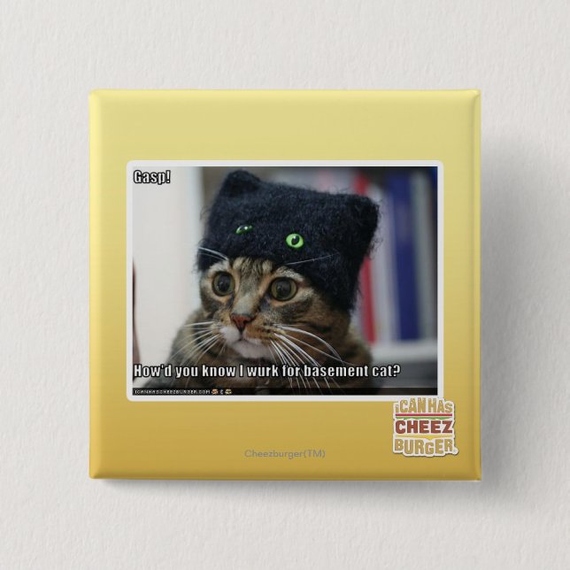 Badge Carré 5 Cm Halètement ! (Devant)