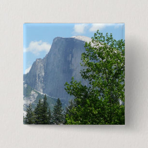 Badge Carré 5 Cm Half Dome en été du parc national de Yosemite