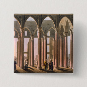 Badge Carré 5 Cm Hall de Joseph dans le château du Caire, plaquent