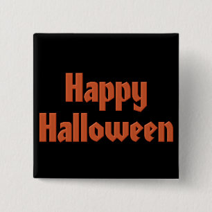 Badge Carré 5 Cm Halloween heureux