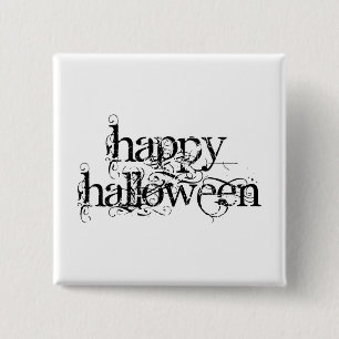 Badge Carré 5 Cm Halloween heureux grunge tourbillonnant