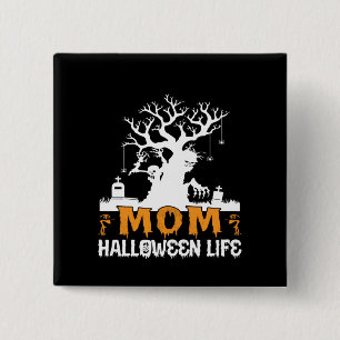 Badge Carré 5 Cm Halloween Maman Halloween Vie Anniversaire