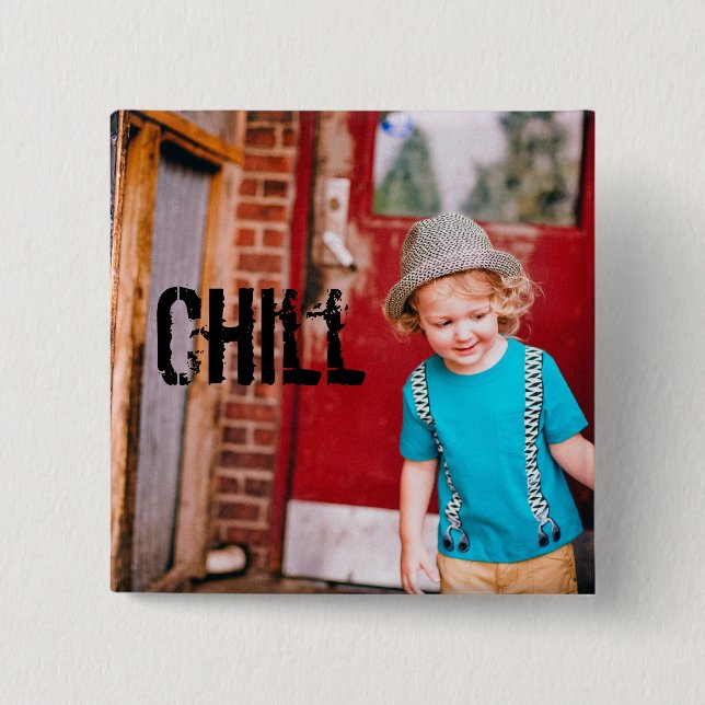 Badge Carré 5 Cm HAMbWG - Square Button - Chill (Devant)