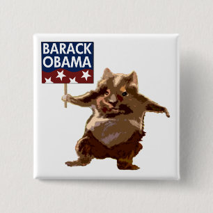Badge Carré 5 Cm Hamsters pour le bouton de Barack Obama