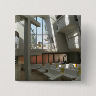 Badge Carré 5 Cm Harajuku Église protestante, Tokyo, Japon