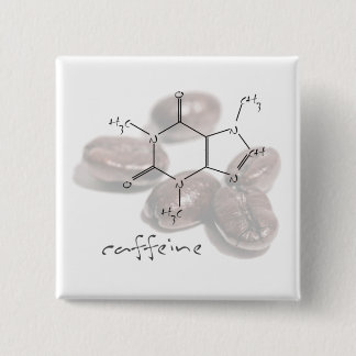 Badge Carré 5 Cm Haricots de caféine