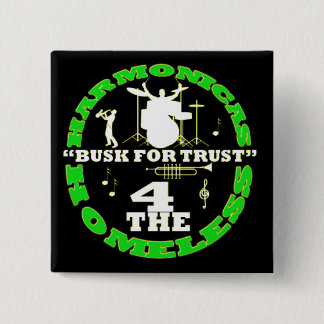 Badge Carré 5 Cm Harmonicas pour le sans-abri