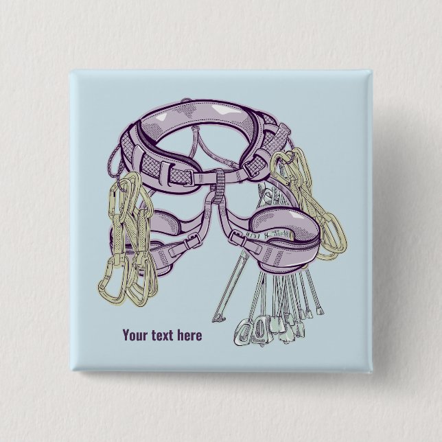 Badge Carré 5 Cm harnais et équipement escalade de commerce (Devant)