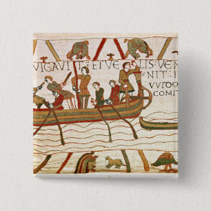 Badge Carré 5 Cm Harold croise la Manche au territoire de