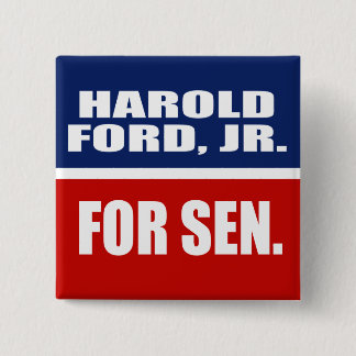 BADGE CARRÉ 5 CM HAROLD FORD, JR. POUR LE SÉNAT