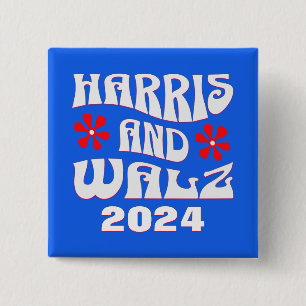 Badge Carré 5 Cm Harris et Walz Retro