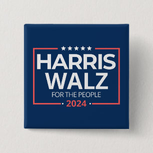 Badge Carré 5 Cm Harris Waltz 2024 Election Kamala Harris Tim Waltz