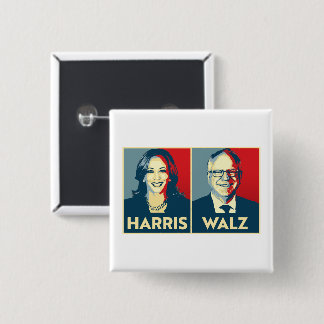 Badge Carré 5 Cm Harris Walz 2024