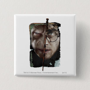 Badge Carré 5 Cm Harry Potter Collage 10