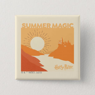 Badge Carré 5 Cm HARRY POTTER™   HOGWARTS™ Summer Magic