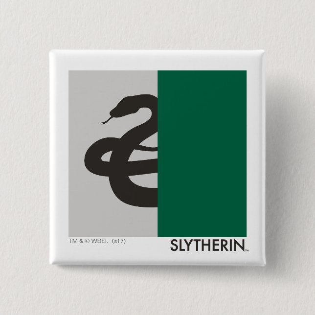 Badge Carré 5 Cm Harry Potter | Slytherin (Devant)