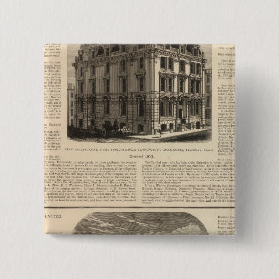 Badge Carré 5 Cm Hartford Fire Insurance Company