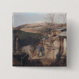 Badge Carré 5 Cm Hartmanswillerkopf, vue de Roche-Sermet, 1915