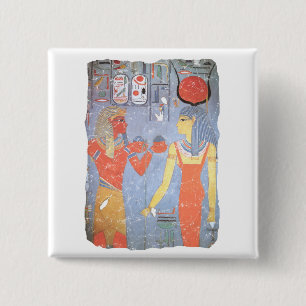 Badge Carré 5 Cm Hathor & Horemheb