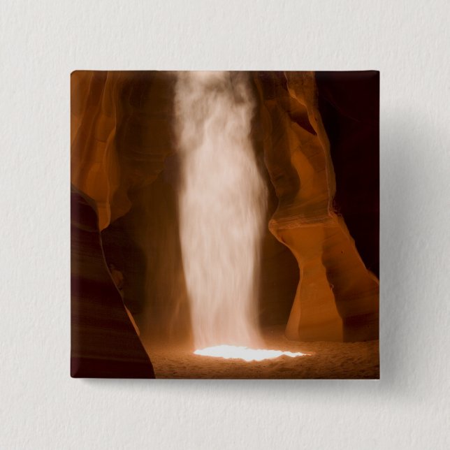 Badge Carré 5 Cm Haut Antelope Canyon, Page, Arizona (Devant)