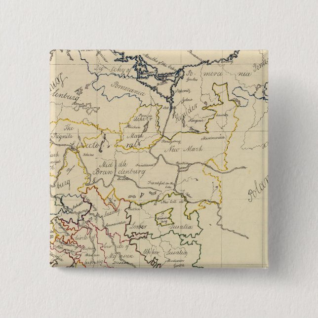 Badge Carré 5 Cm Haute-Saxe 2 (Devant)