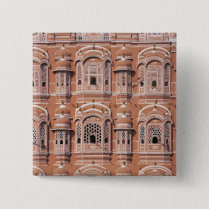Badge Carré 5 Cm Hawa Mahal (Palais des Vents), Jaipur