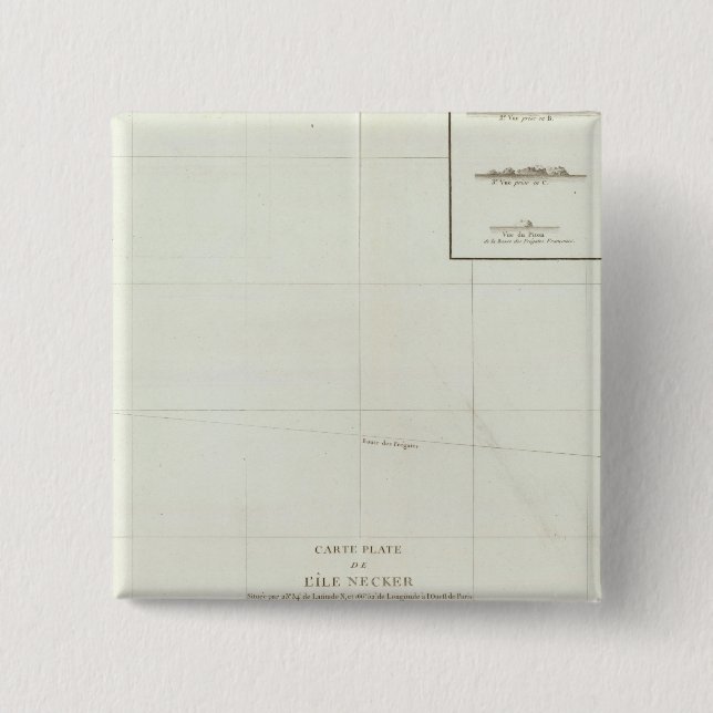 Badge Carré 5 Cm Hawaï (Devant)