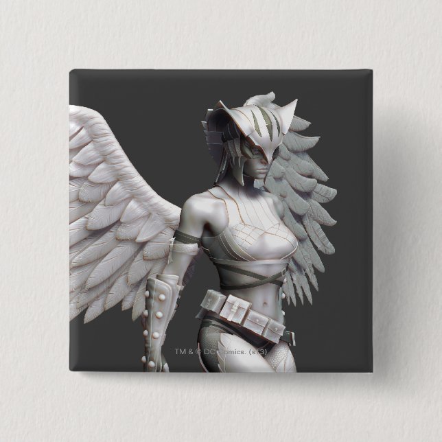 Badge Carré 5 Cm Hawkgirl (Devant)