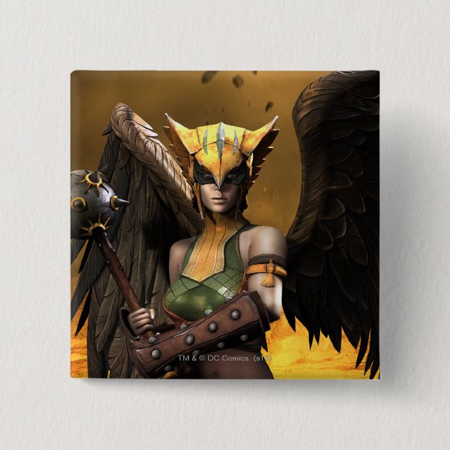 Badge Carré 5 Cm Hawkgirl (Devant)