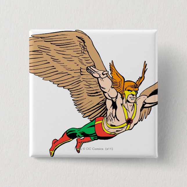 Badge Carré 5 Cm Hawkman (Devant)
