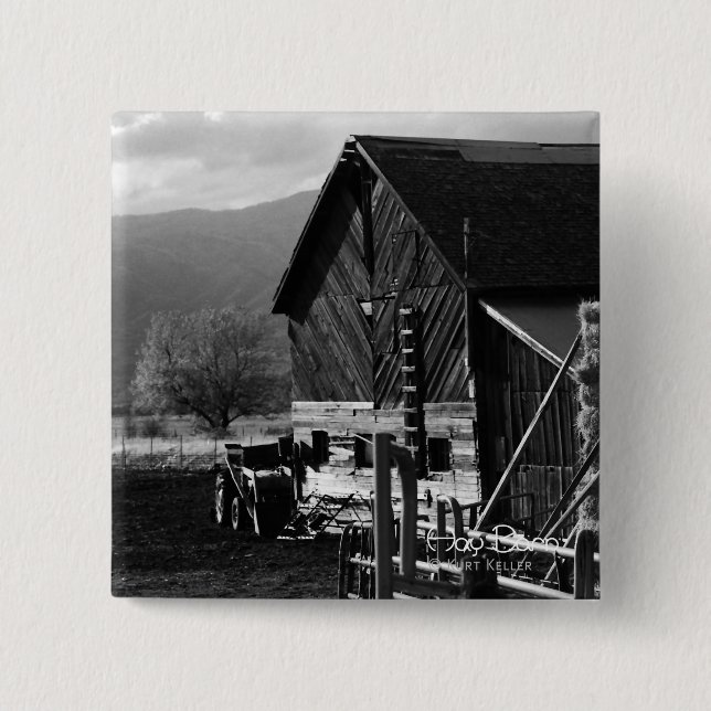 Badge Carré 5 Cm Hay Barn (Devant)