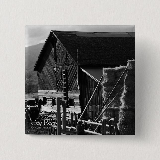 Badge Carré 5 Cm Hay Barn (Devant)