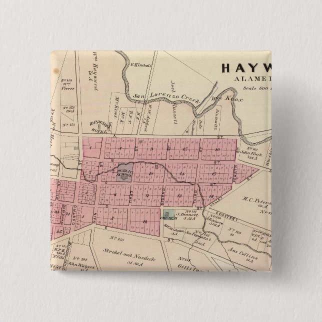 Badge Carré 5 Cm Haywards, Tannerie de crise (Devant)
