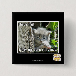 Badge Carré 5 Cm Haz I un fou