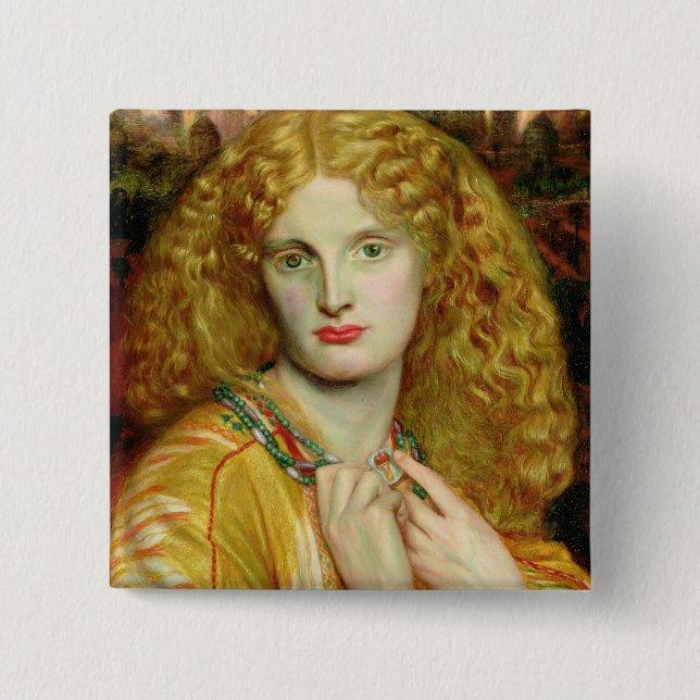Badge Carré 5 Cm Hélène de Troie, 1863 (Devant)