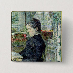 Badge Carré 5 Cm Henri De Toulouse-Lautrec   Adele Tapie de Celeyra