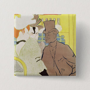 Badge Carré 5 Cm Henri De Toulouse-Lautrec   l'Anglais au