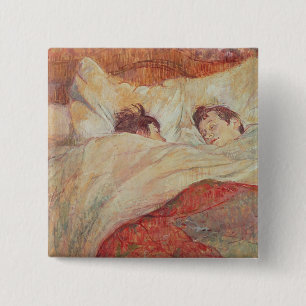 Badge Carré 5 Cm Henri De Toulouse-Lautrec le lit, c.1892-95