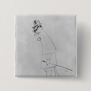 Badge Carré 5 Cm Henri De Toulouse-Lautrec   un docteur de Chambre