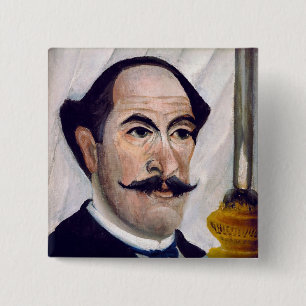 Badge Carré 5 Cm Henri Rousseau - Autoportrait