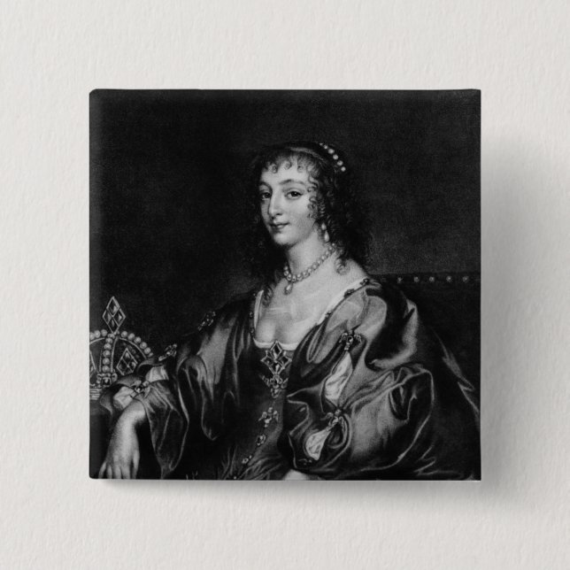 Badge Carré 5 Cm Henrietta Maria (Devant)