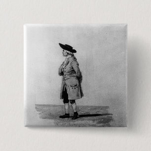 Badge Carré 5 Cm Henry Cavendish, F.R.S., 19ème C.